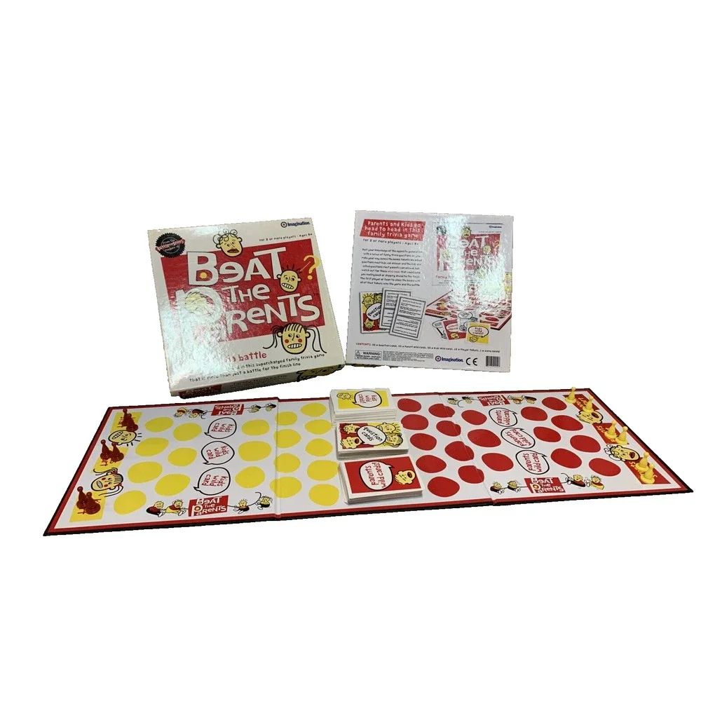 Beat The Parents Board Game Family Trivia Battle Ages 8+ Family Fun Complete